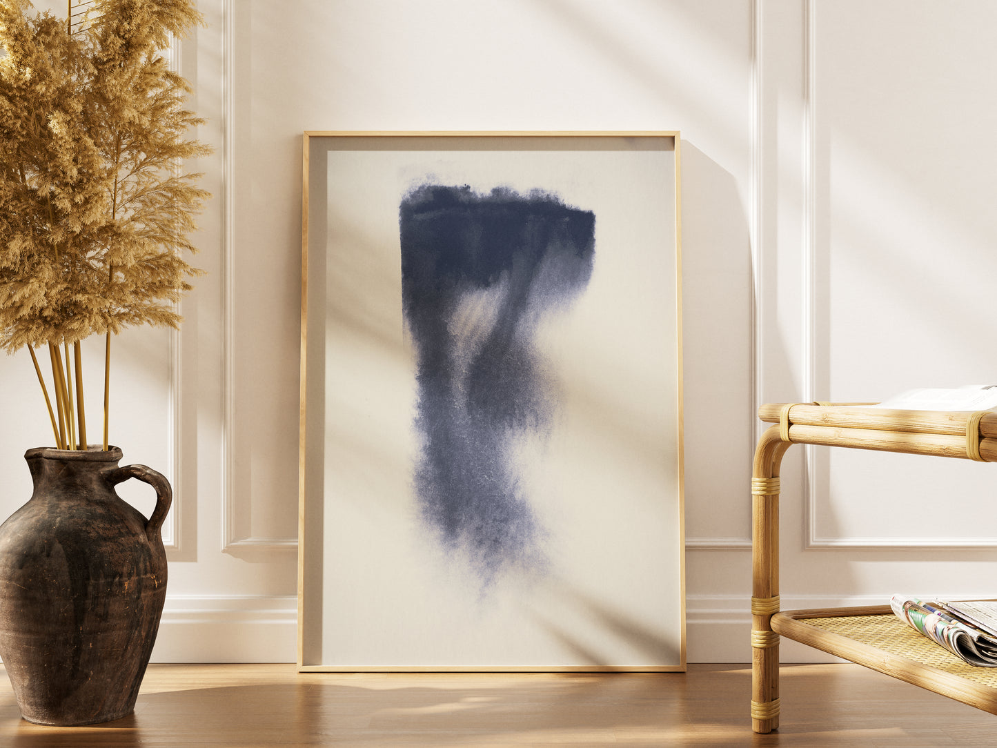 Abstract blue artwork