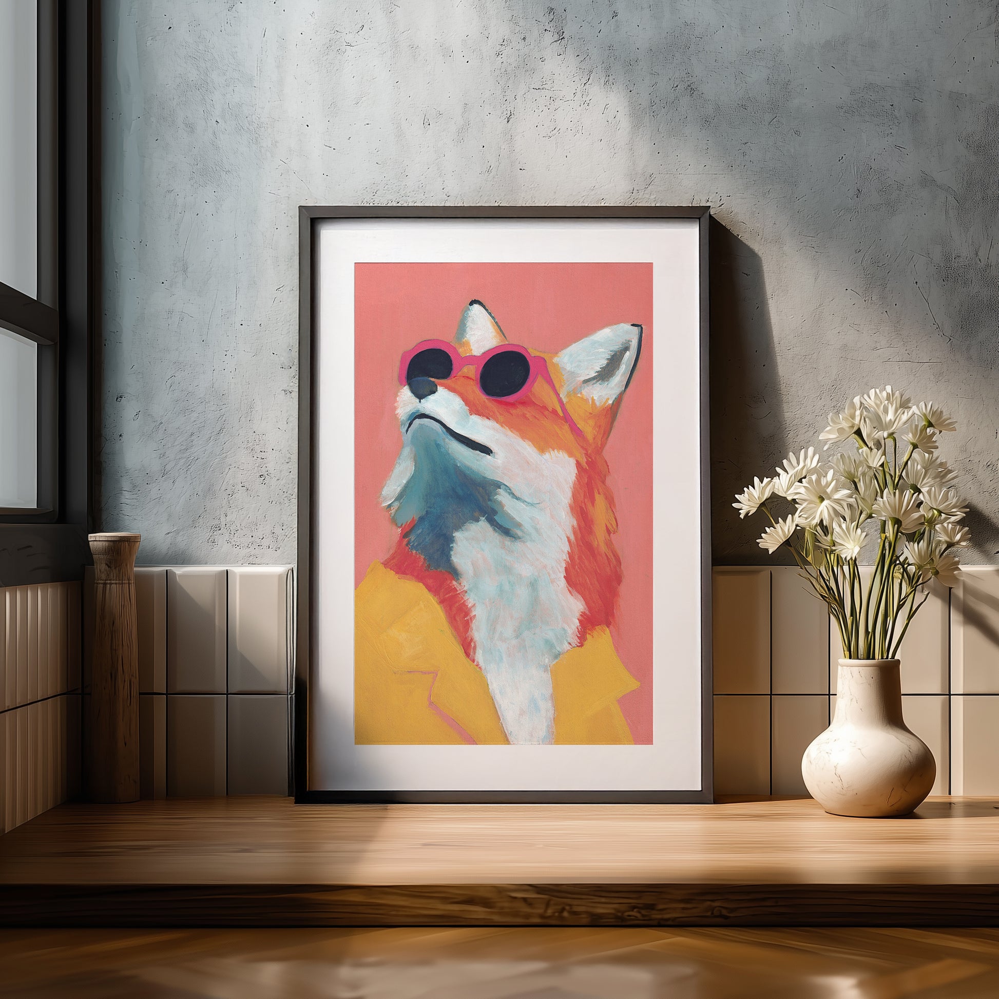 Artwork of a fox wearing sunglasses