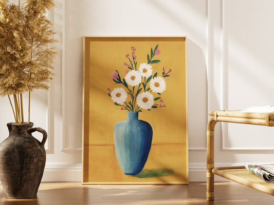 Blue Vase of Flowers